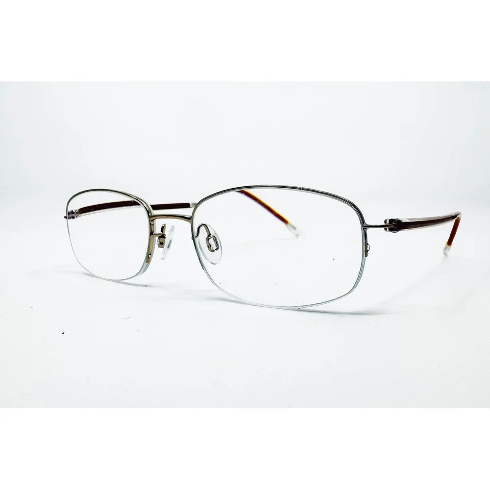 Gloria Vanderbilt Eyeglasses Womens Brown Semi Rimless Theta 10 234 140